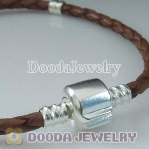 20cm European Style Single Brown Leather Bracelet