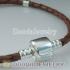 19cm European Style Single Brown Leather Bracelet