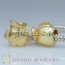 Gold Plated European Style Silver Fish Beads