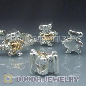 Wholesale European style silver plated beads and charms