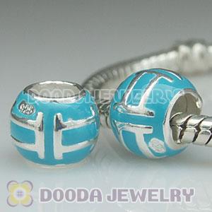 925 Sterling Silver Enamel Gemini European Style Beads
