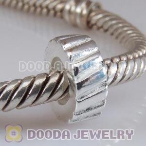 Solid Sterling Silver European Style Stopper Beads