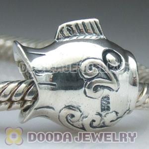 925 Sterling Silver European Style Fish Beads