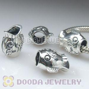 925 Sterling Silver European Style Fish Beads