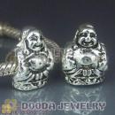 Wholesale European style buddha charms silver plated beads 