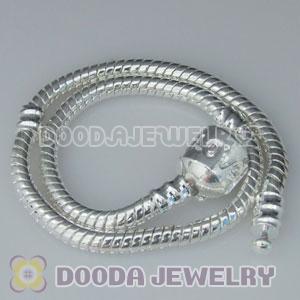 21CM European style silver plated bracelet with LOVE Stamped Lock