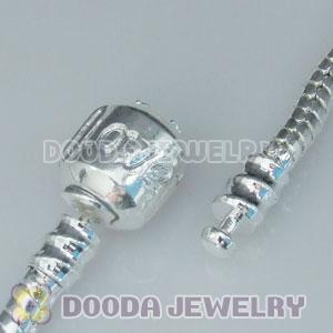 19CM European style silver plated bracelet with LOVE Stamped Lock