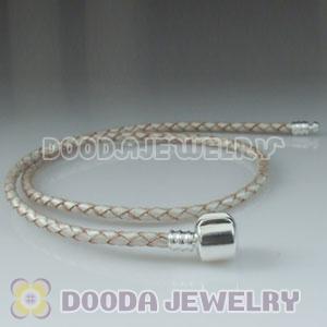 38cm European Style Double Champagne Leather Bracelet