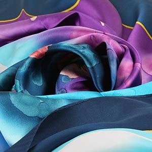 Picture of fashion 105×105CM Large Square Hand Painted Silk Scarf