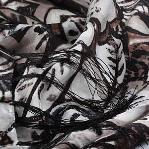 Picture of Long Oblong Fringed silk scarf 170×50CM silk scarves for painting  