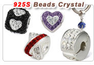 Sterling Silver Austrian Crystal Charm Beads